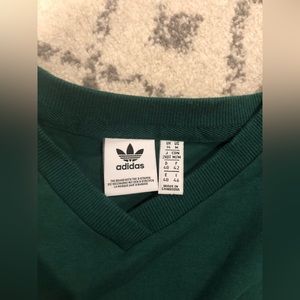 Green adidas crop top